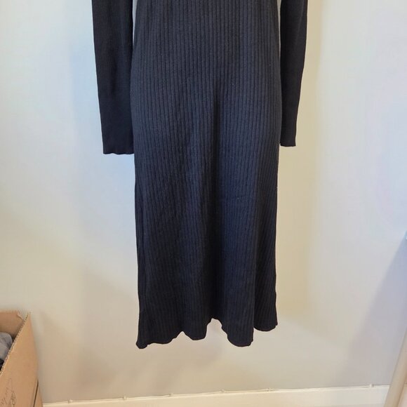 Uniqlo stretch long sleeve turtleneck midi sweater dress - Picture 4 of 5